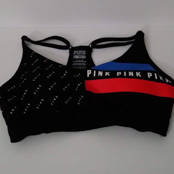 Victoria's Secret PINK Ultimate Sports Bra Size Small Black Red White - Picture 4 of 15